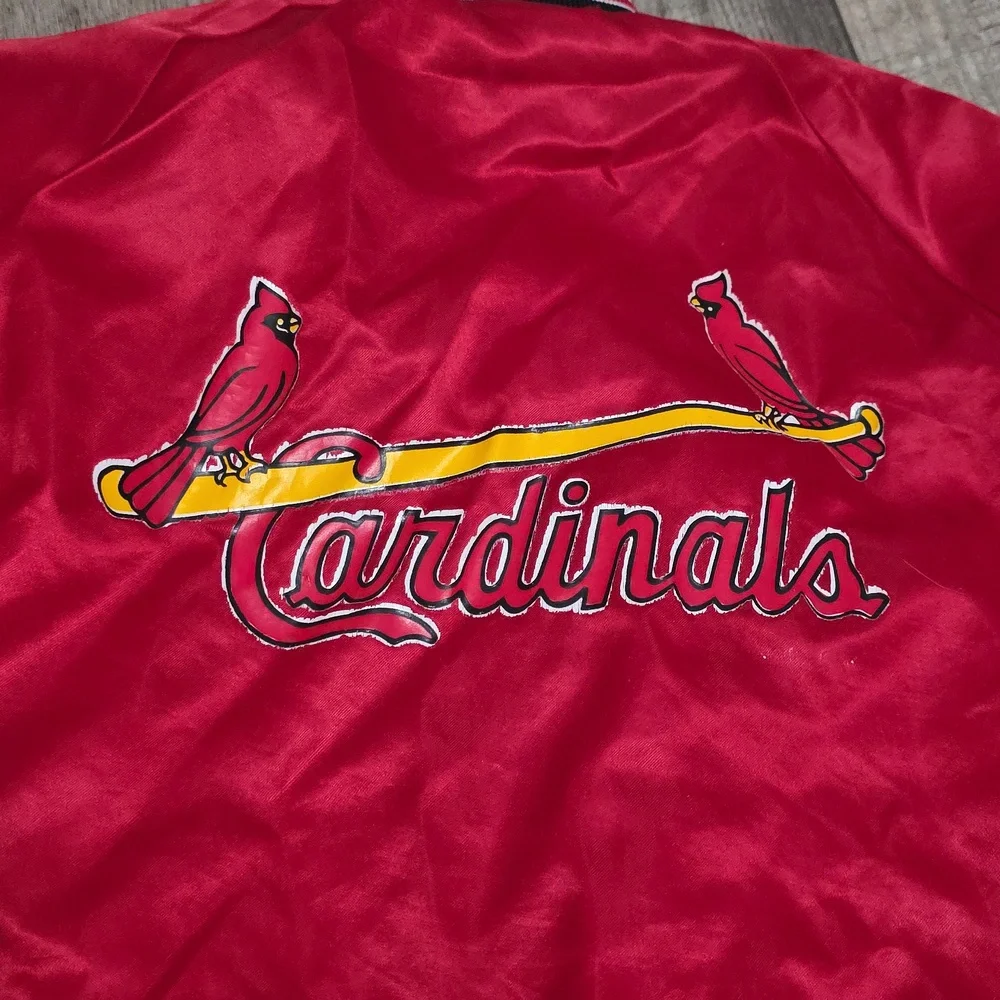 St. Louis Cardinals Vintage 90's Satin Red Bomber Jacket